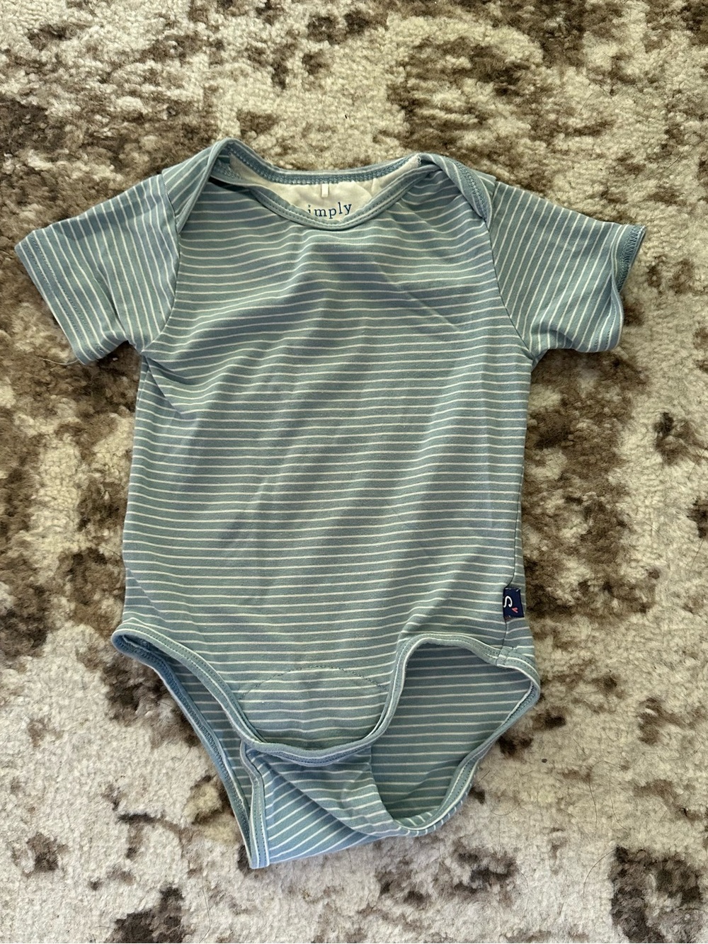 Magnetic Me Light Blue & White Striped One-Piece